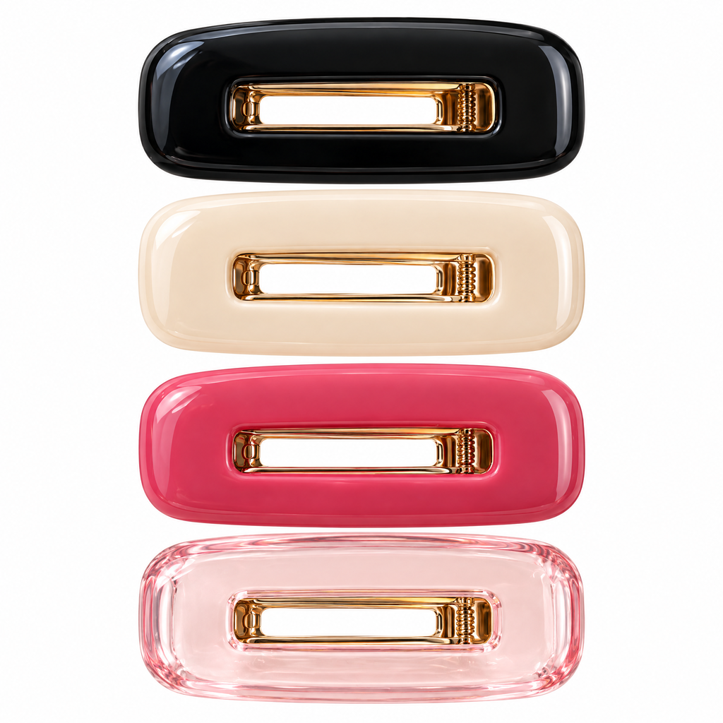 Avelnoris™ Glossy Rectangle Barrette Set