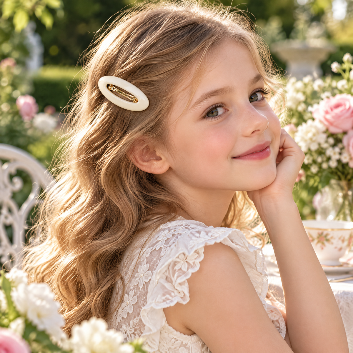 Avelnoris™ Polished Oval Barrette Set