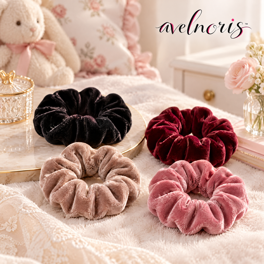 Avelnoris™ Plush Velvet Scrunchie Set