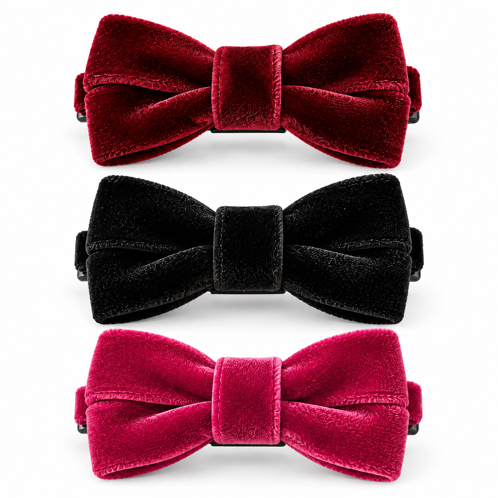 Avelnoris™ Velvet Bow Barrette Set