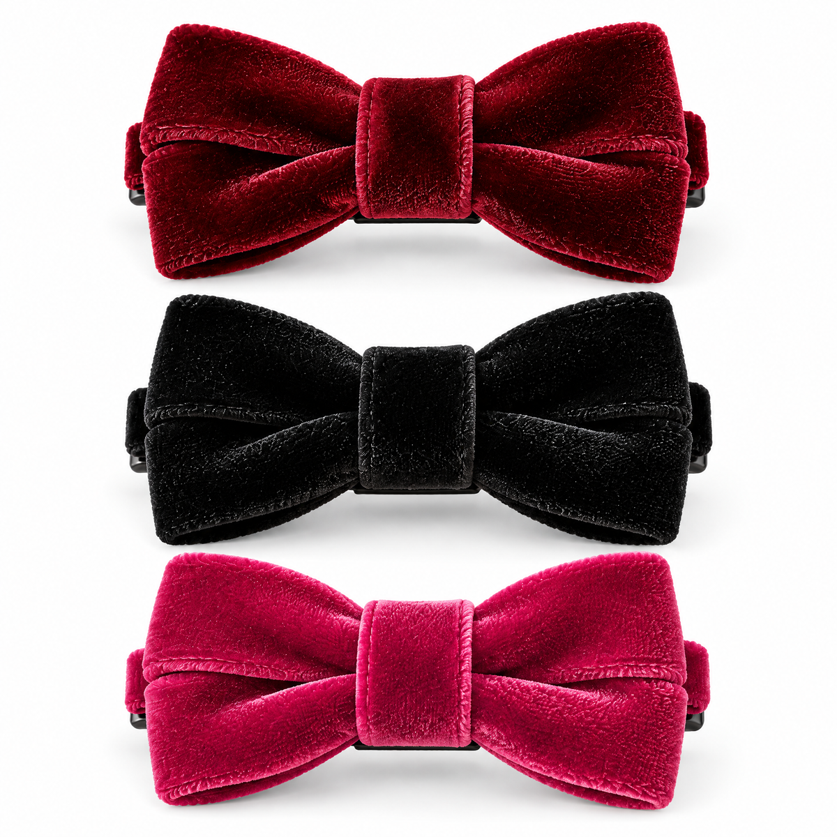 Avelnoris™ Velvet Bow Barrette Set