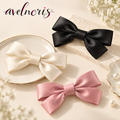 Avelnoris™ Oversized Satin Bow Barrette Set