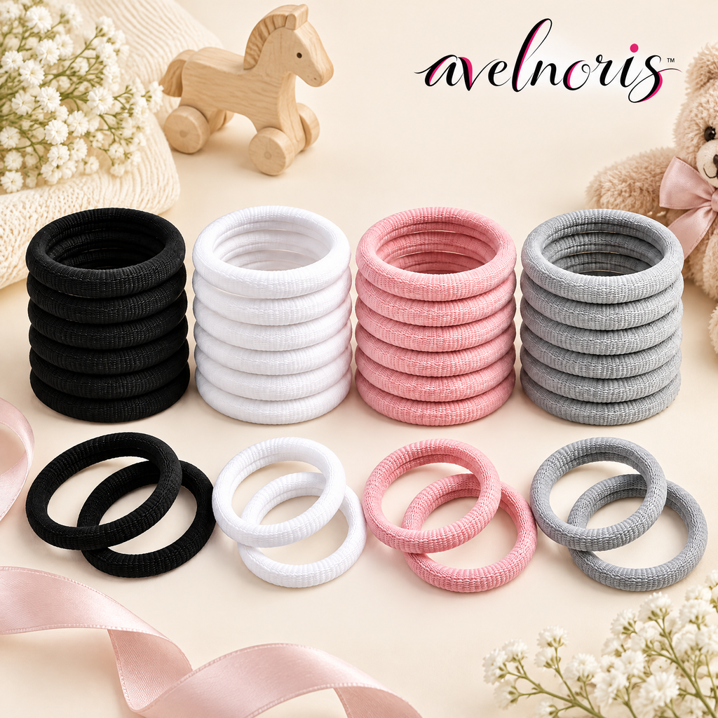 Avelnoris™ Soft Seamless Hair Tie Multipack
